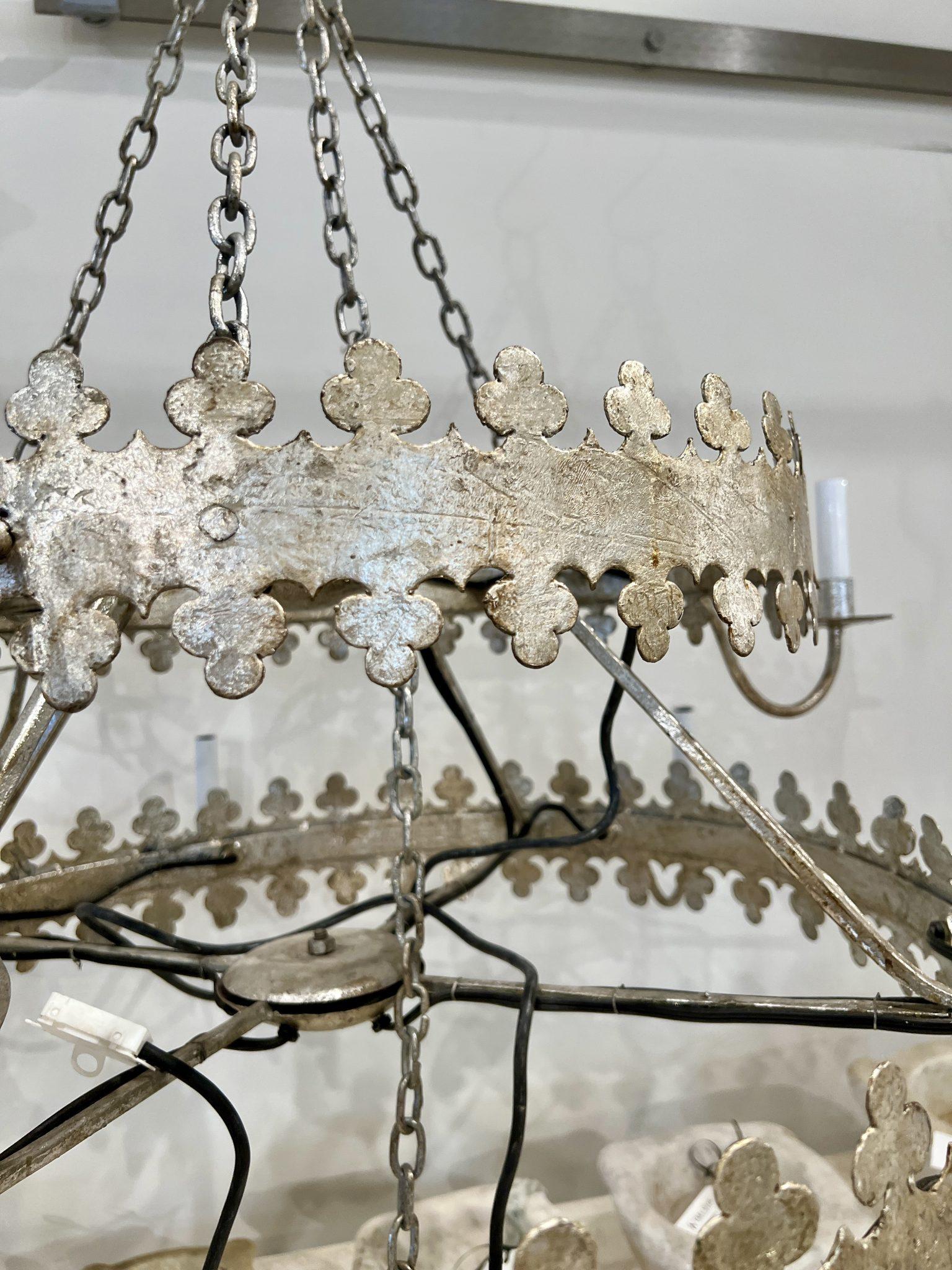 Argenté Lustre Maison Silver Leaf en vente