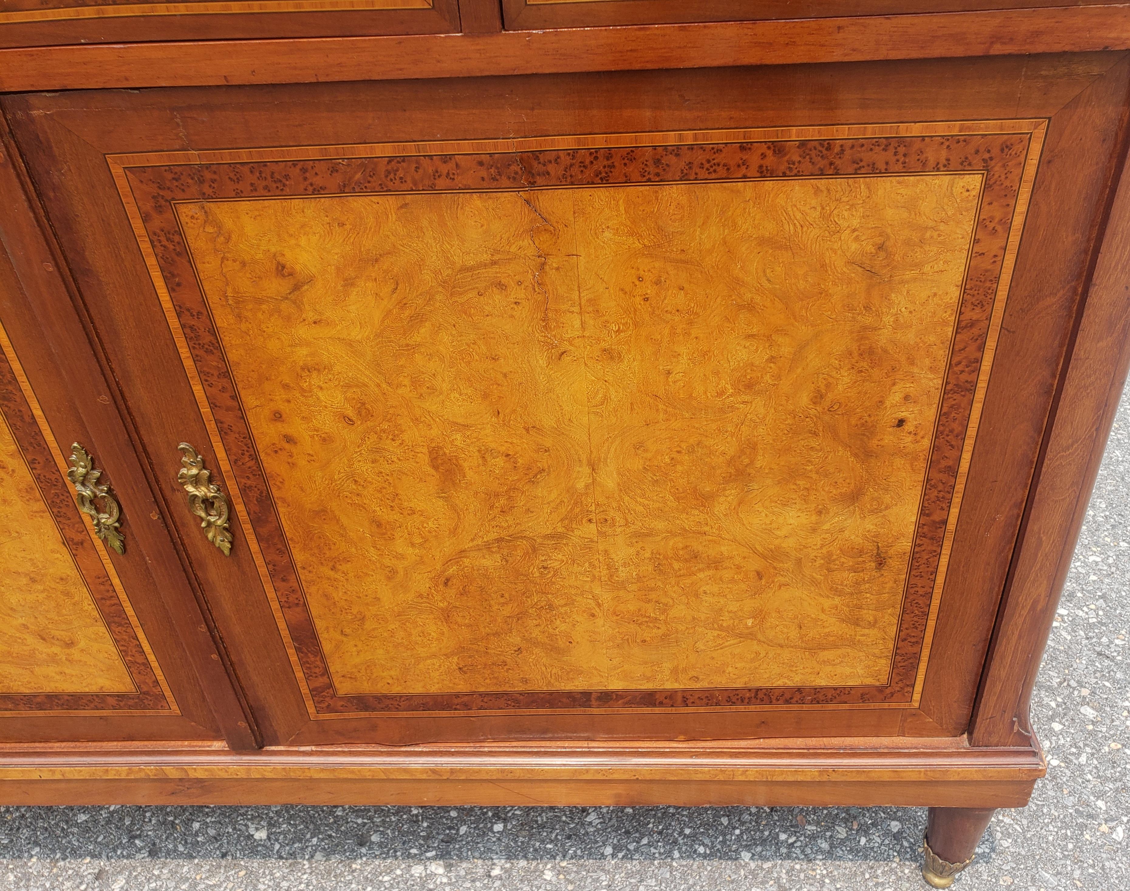 Maison Soubrier Louis XV Mixed Woods Burl & Satinwood Marquetry Buffet, C 1920s  For Sale 1
