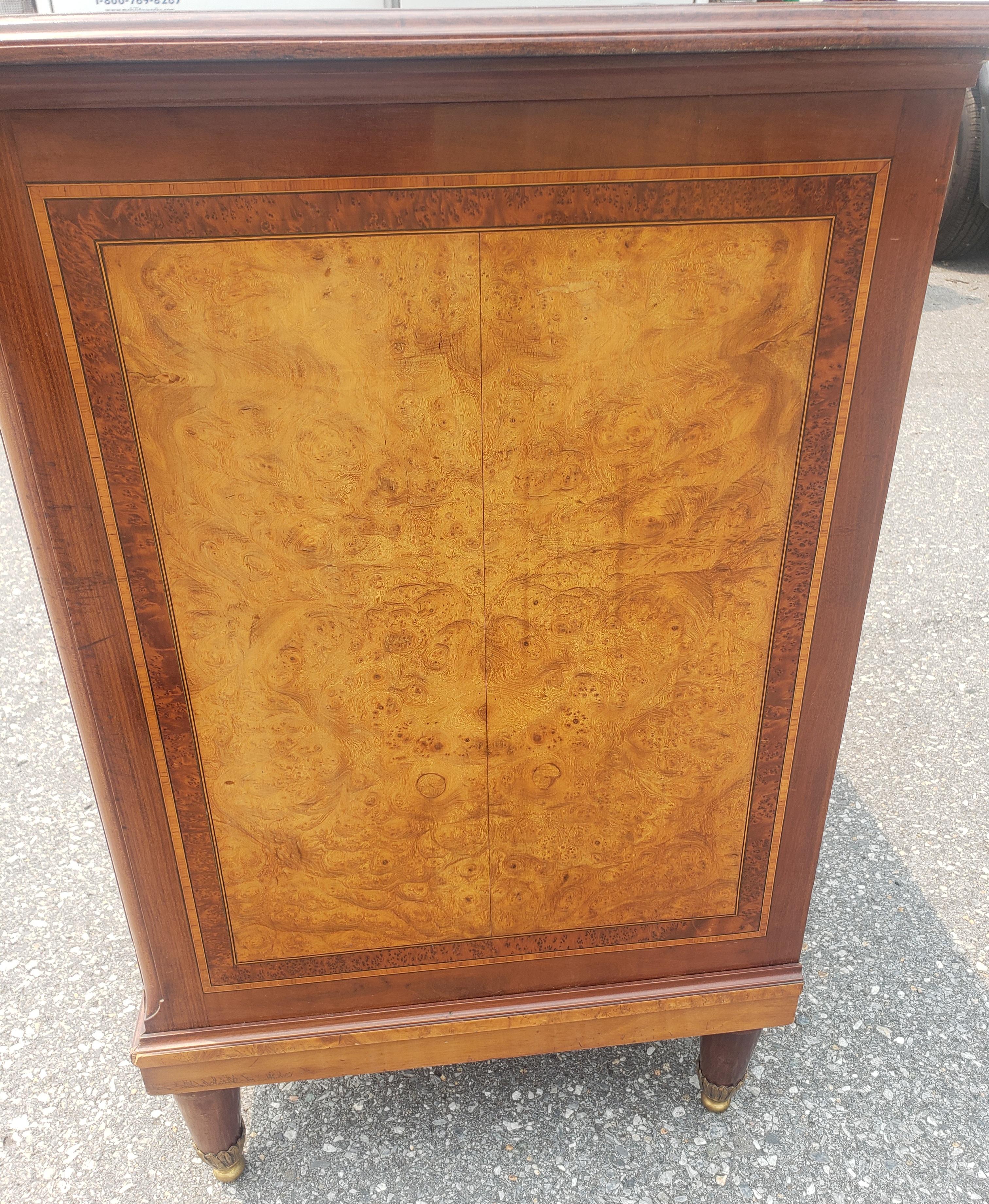 Maison Soubrier Louis XV Mixed Woods Burl & Satinwood Marquetry Buffet, C 1920s  For Sale 3