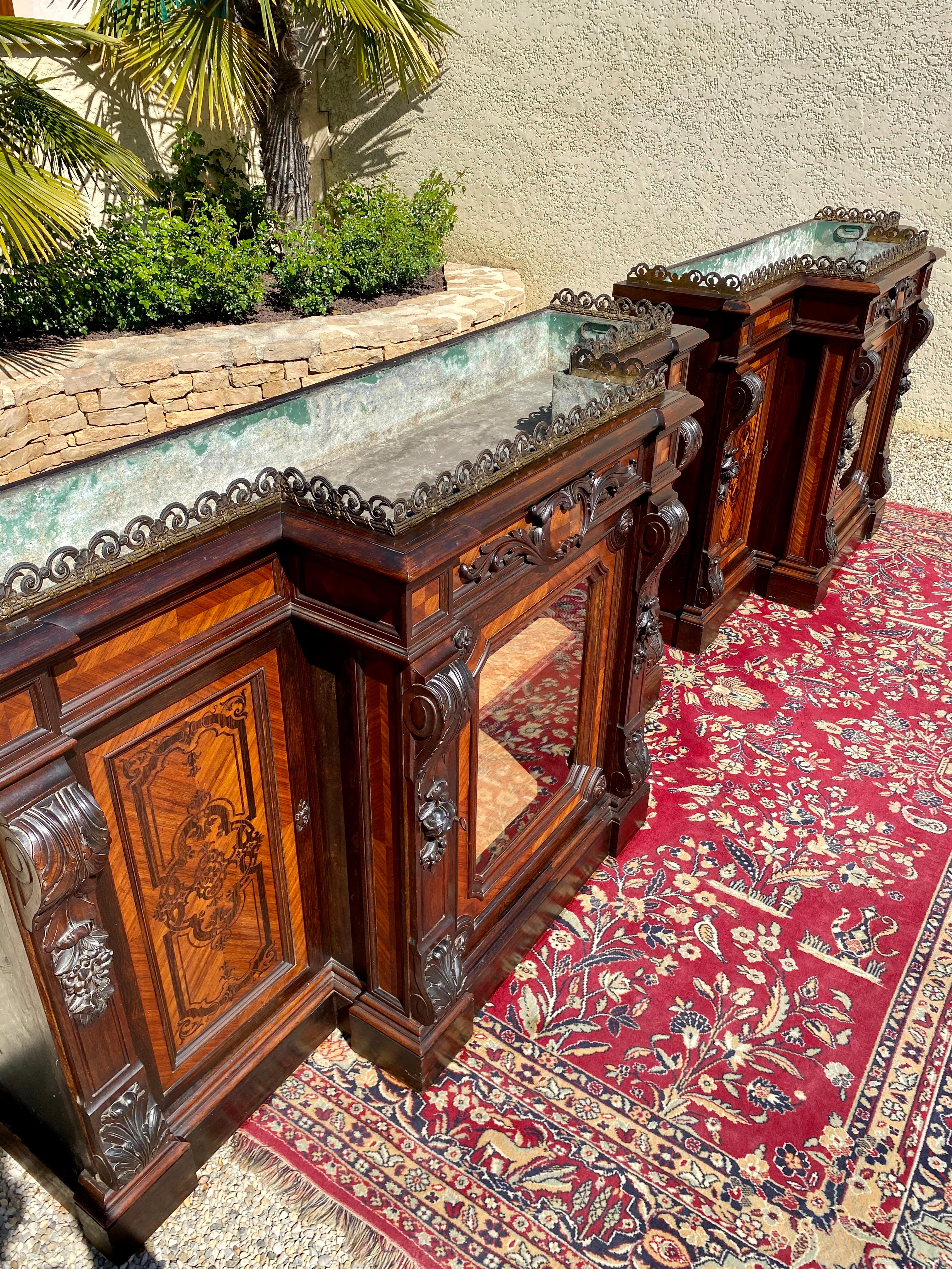 Maison Thuillier Paris, Paire de jardinières/Vitrines Période Napoléon III, XIXe siècle en vente 9