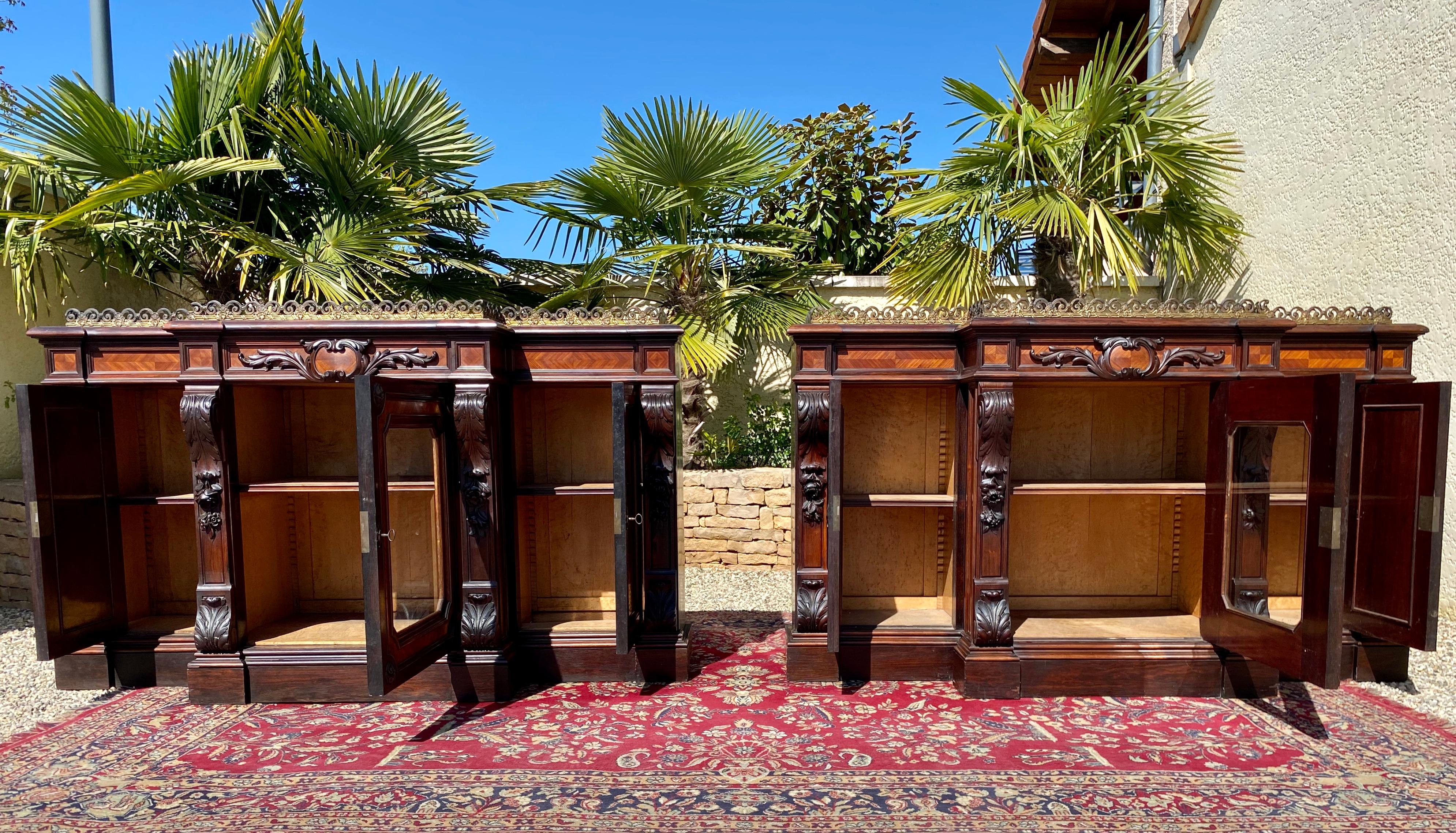 Maison Thuillier Paris, Paire de jardinières/Vitrines Période Napoléon III, XIXe siècle en vente 11