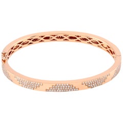 Maison Tjoeng La Azteca 18k gold and diamond bangle Cuff