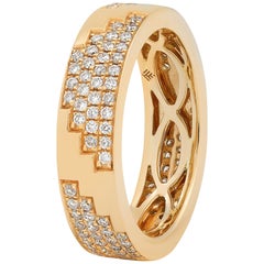 Maison Tjoeng La Azteca 18k gold eternity diamond ring