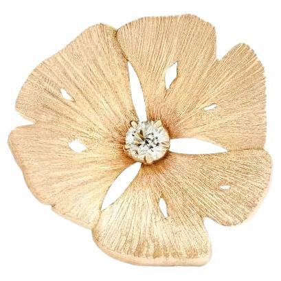 Maison Vever Ginkgo-Blumen-Ohrring, kleines Modell im Angebot