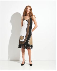 Maisonette 1960s Shift Dress With Fringe