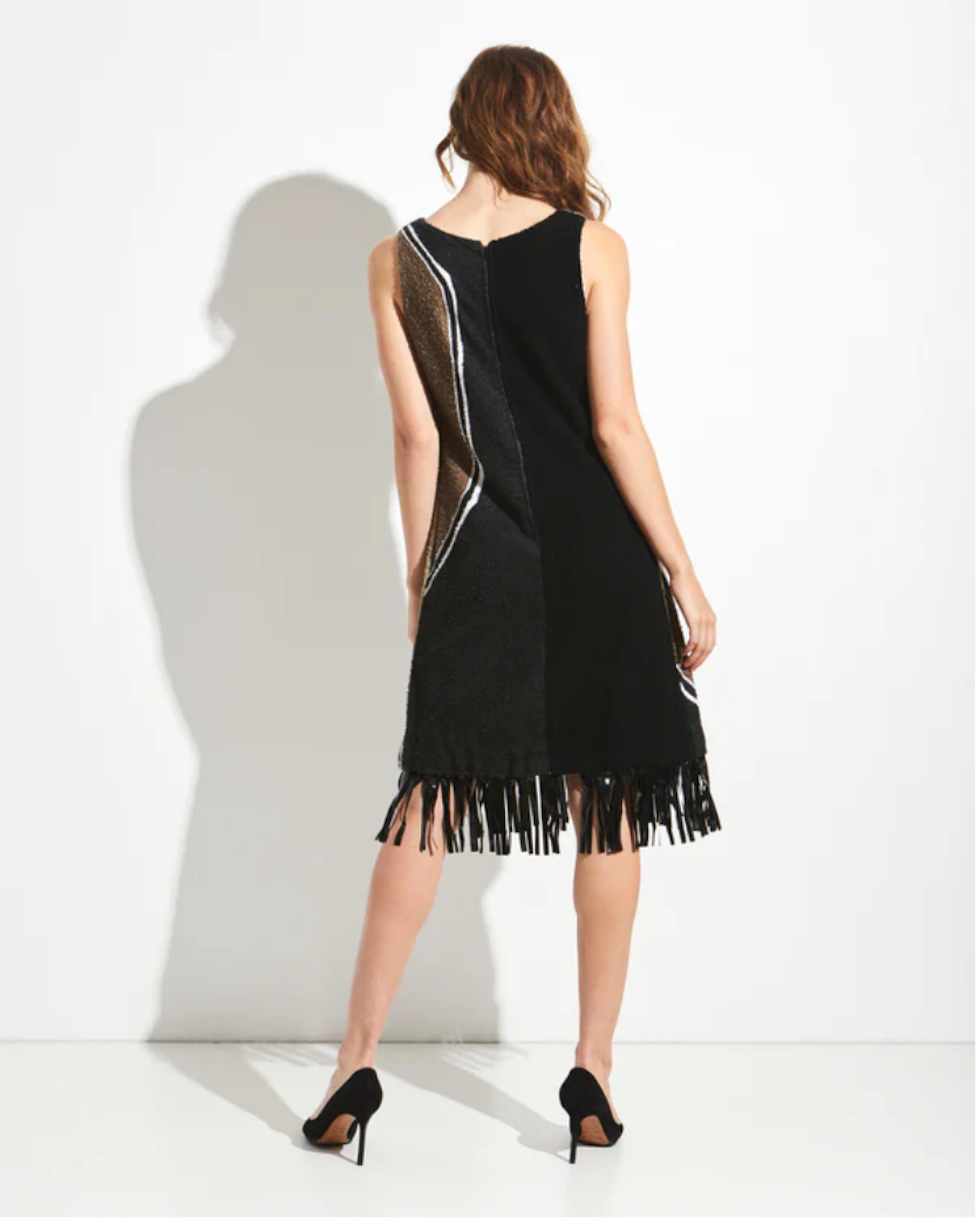 Maisonette 1960s Shift Dress With Fringe In Excellent Condition For Sale In New York, NY