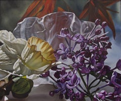 WayneÂ´s garden, Painting, Oil on MDF Panel