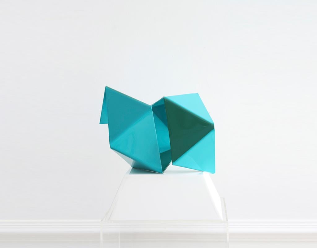 Bow Tie Blue Small Decoration Metal Sculpture Maite Carranza For Sale 2