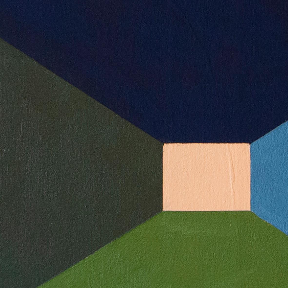 she saw the pink light, Acrylic on canvas, 80cm x 60cm, 2021 - Painting by Maite Pereda 