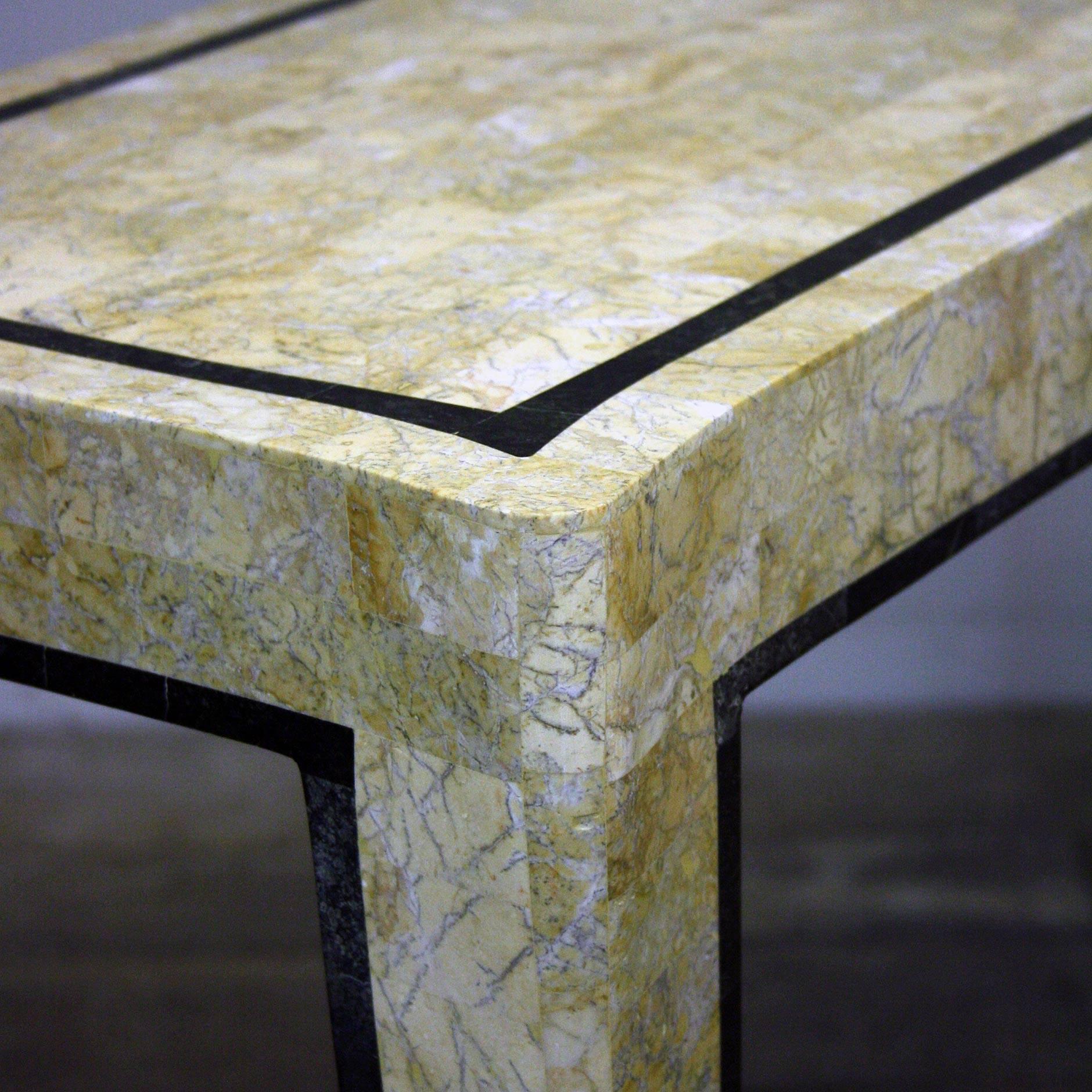 Veneer Maitland and Smith Tesselated Marble Console Table