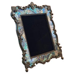 Maitland-Smith Abalone Shell Inlaid Decorative Picture Frame, Handmade