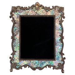 Maitland-Smith Abalone Shell Inlaid Decorative Picture Frame, Handmade