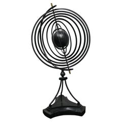 MAITLAND SMITH Abstract Globe - Iron on Tessellated Marble Base