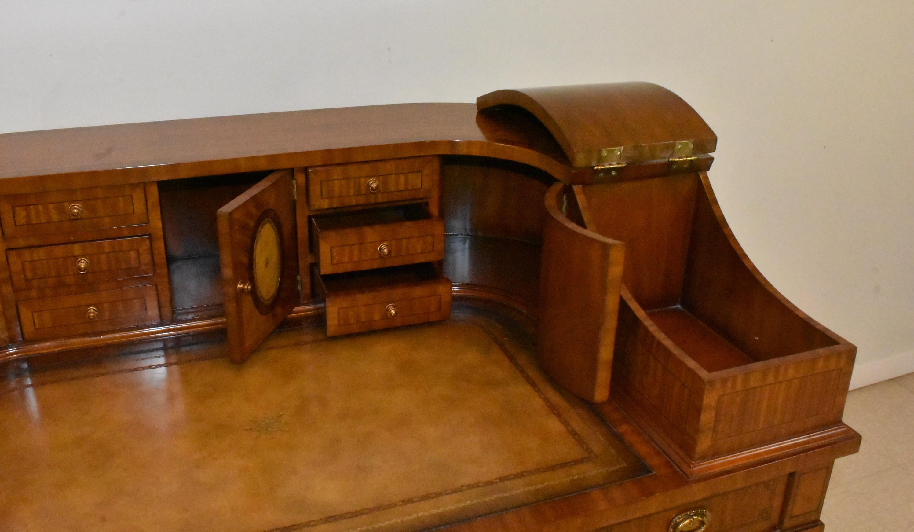 Wood Maitland Smith Adams Style Carlton House Writing Desk