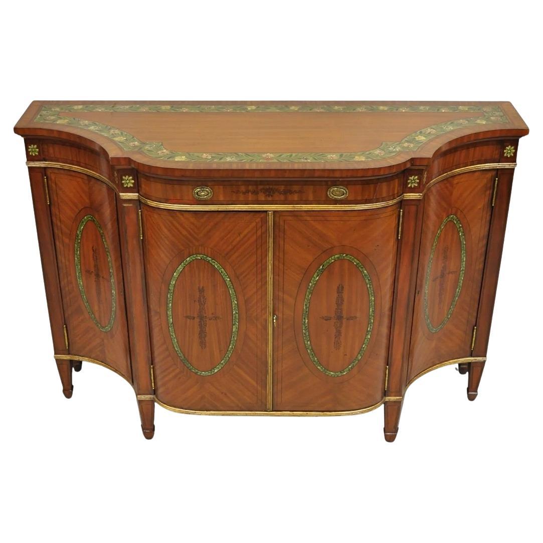 Maitland Smith Armario Buffet Credenza Pequeño Decorado con Pintura Estilo Adams