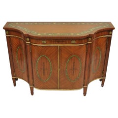 Maitland Smith Adams Style Paint Decorated Small Credenza Buffet Cabinet