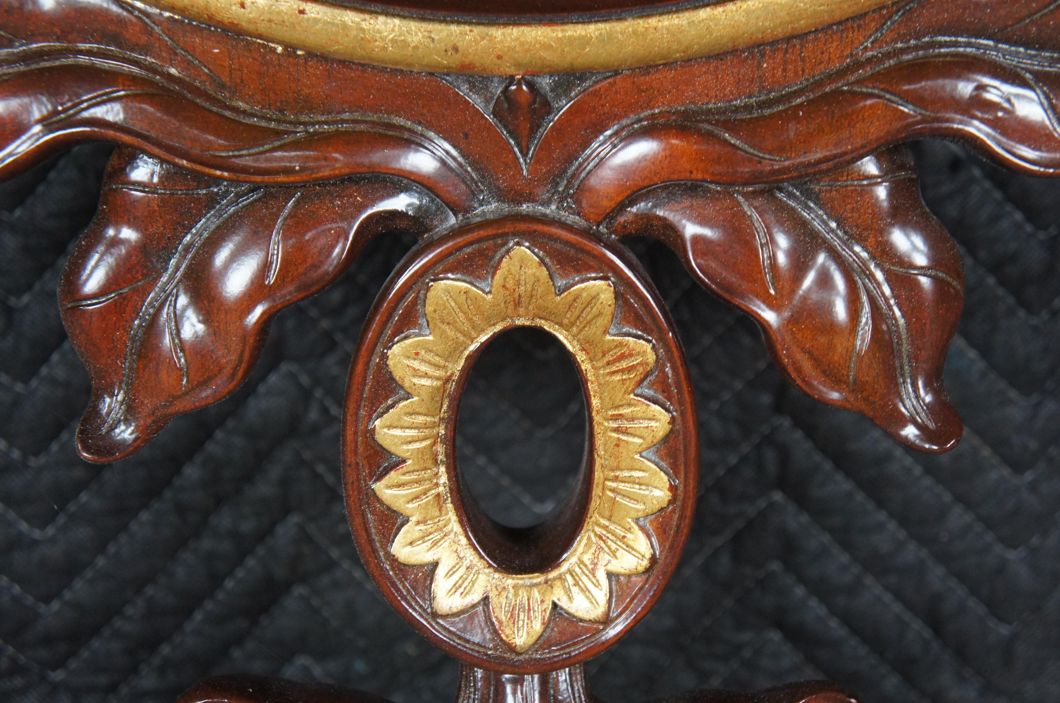 Maitland Smith Adams Style Parcel Gilt Neoclassical Carved Mahogany Mirror 58