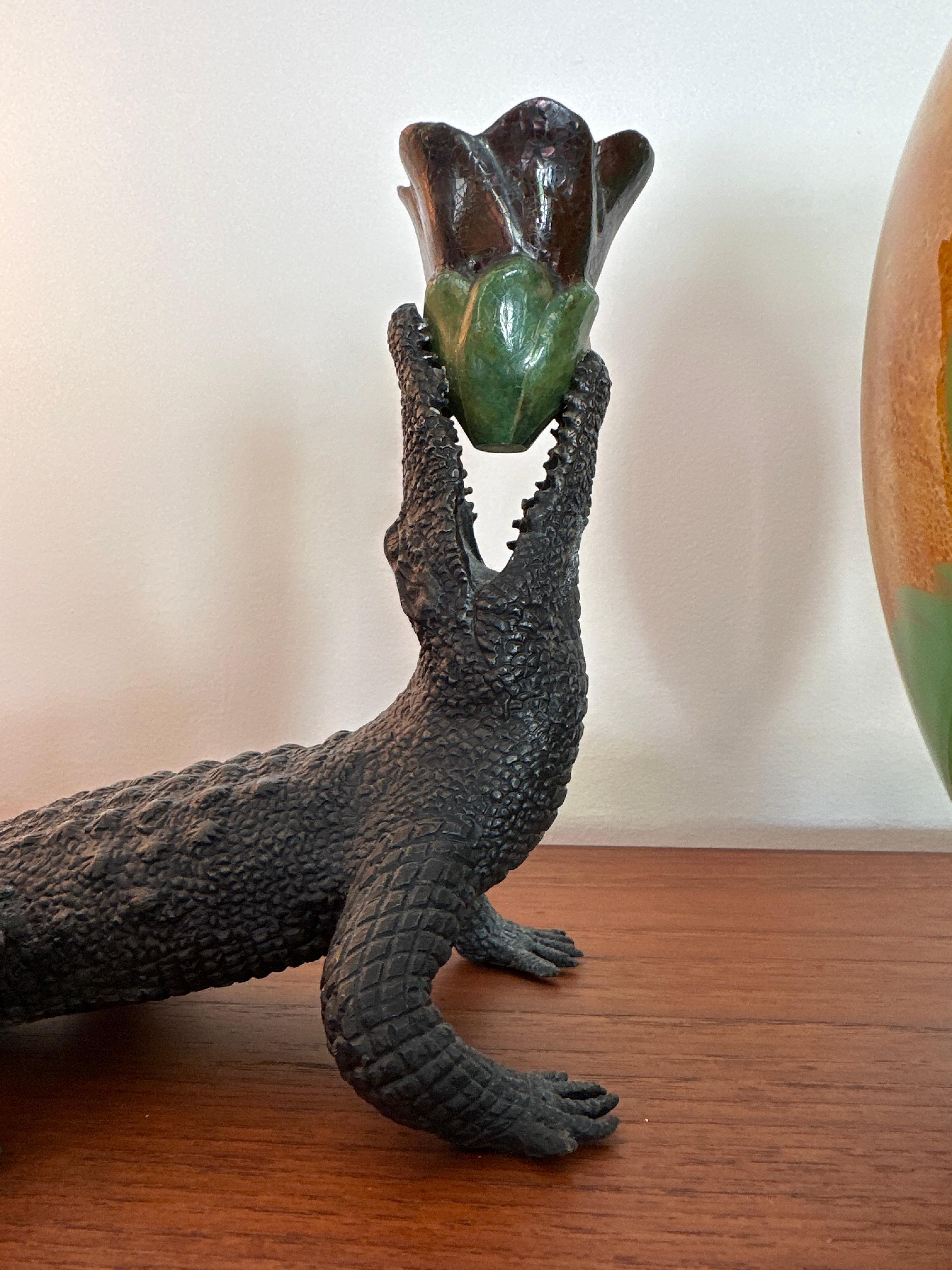 Maitland Smith Alligator Candle Holders For Sale 4