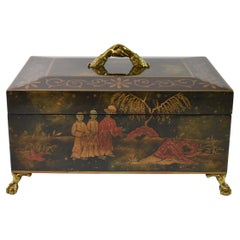 Maitland Smith Asian Influence Lacquer Box Ball & Claw Feet