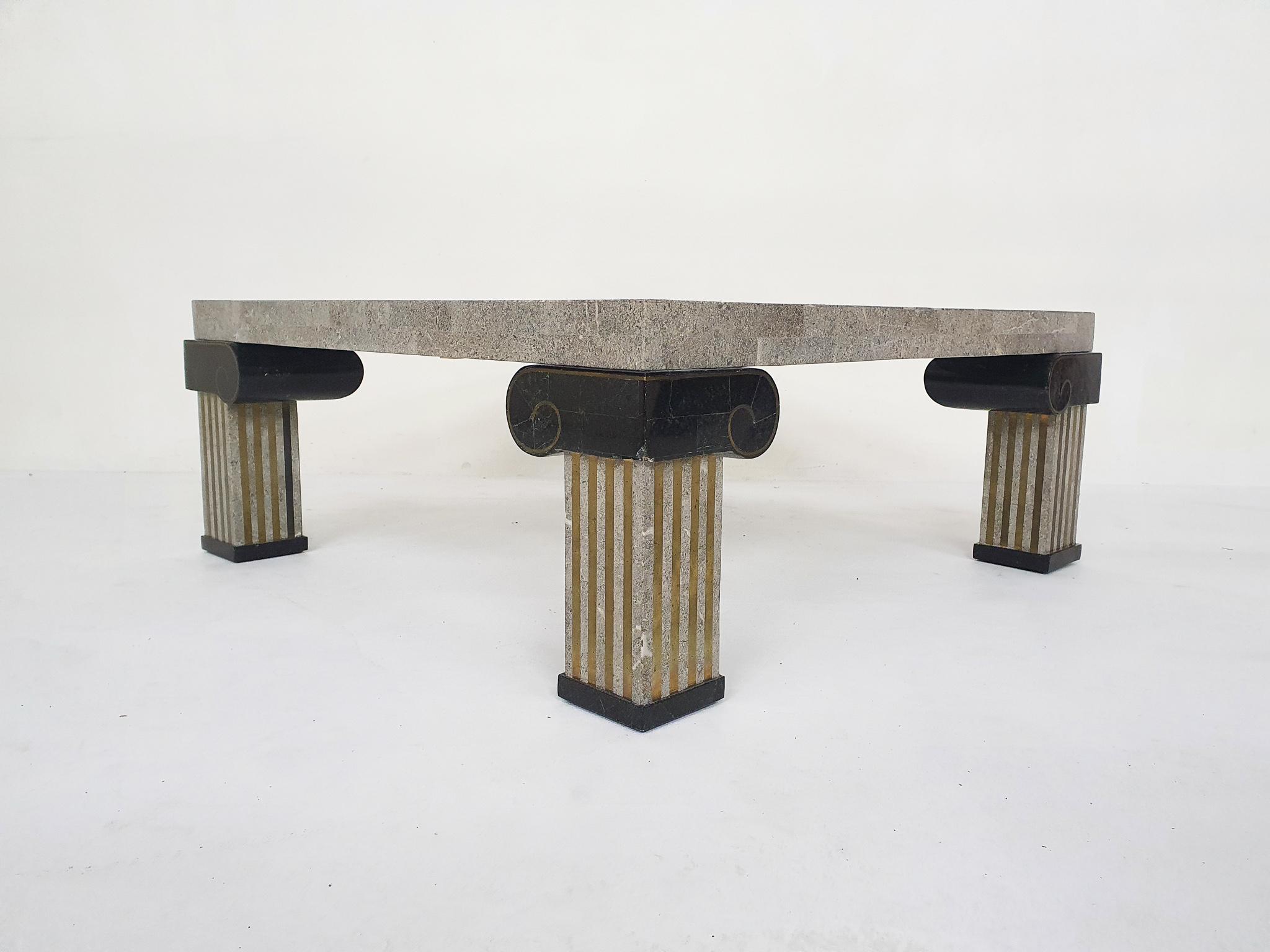 Late 20th Century Maitland Smith Attrb. Tesselated Coffee Table, U.S.A, 1980's For Sale