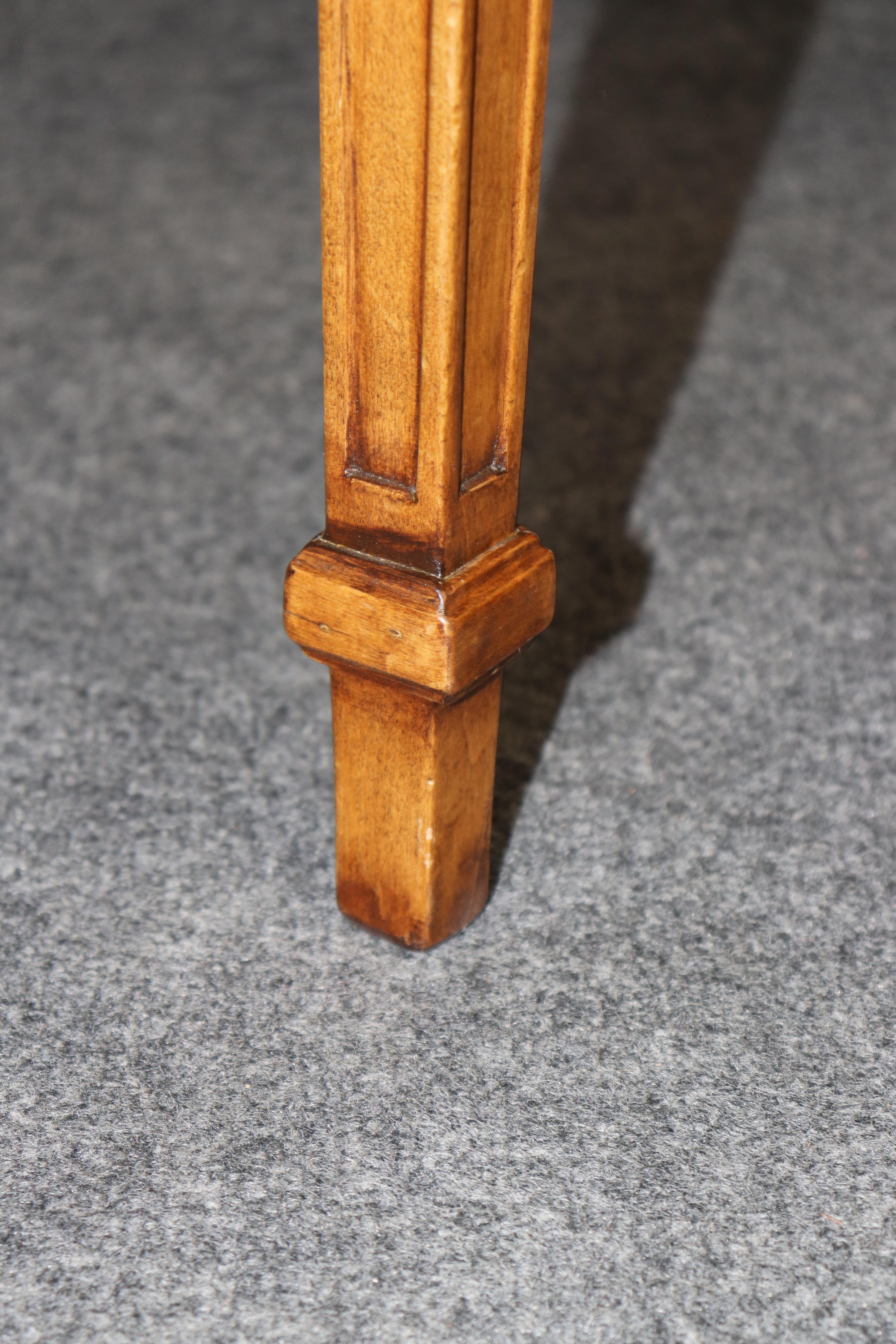 Maitland Smith Attrib. Adams Satinwood Paint Decorated Demilune Console Table For Sale 2