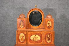 Maitland Smith Attributed Inlaid Walnut Venetian Style Secretary Desk