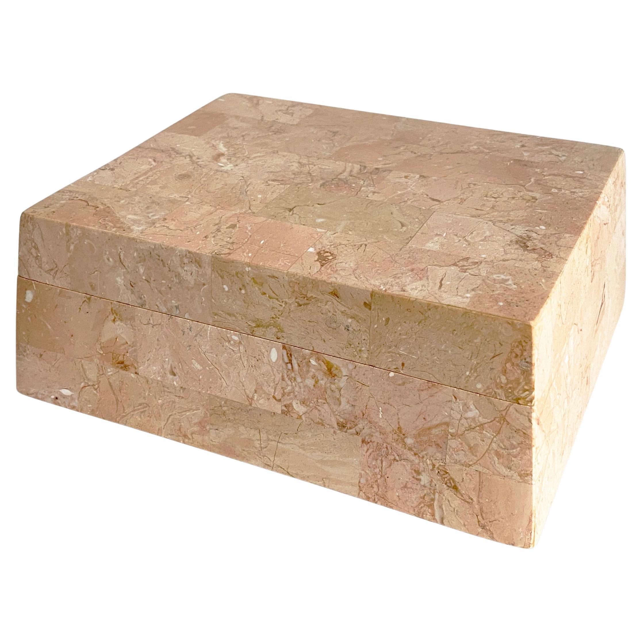 Maitland Smith (Attributed) Tessellated Stone and Wood Box