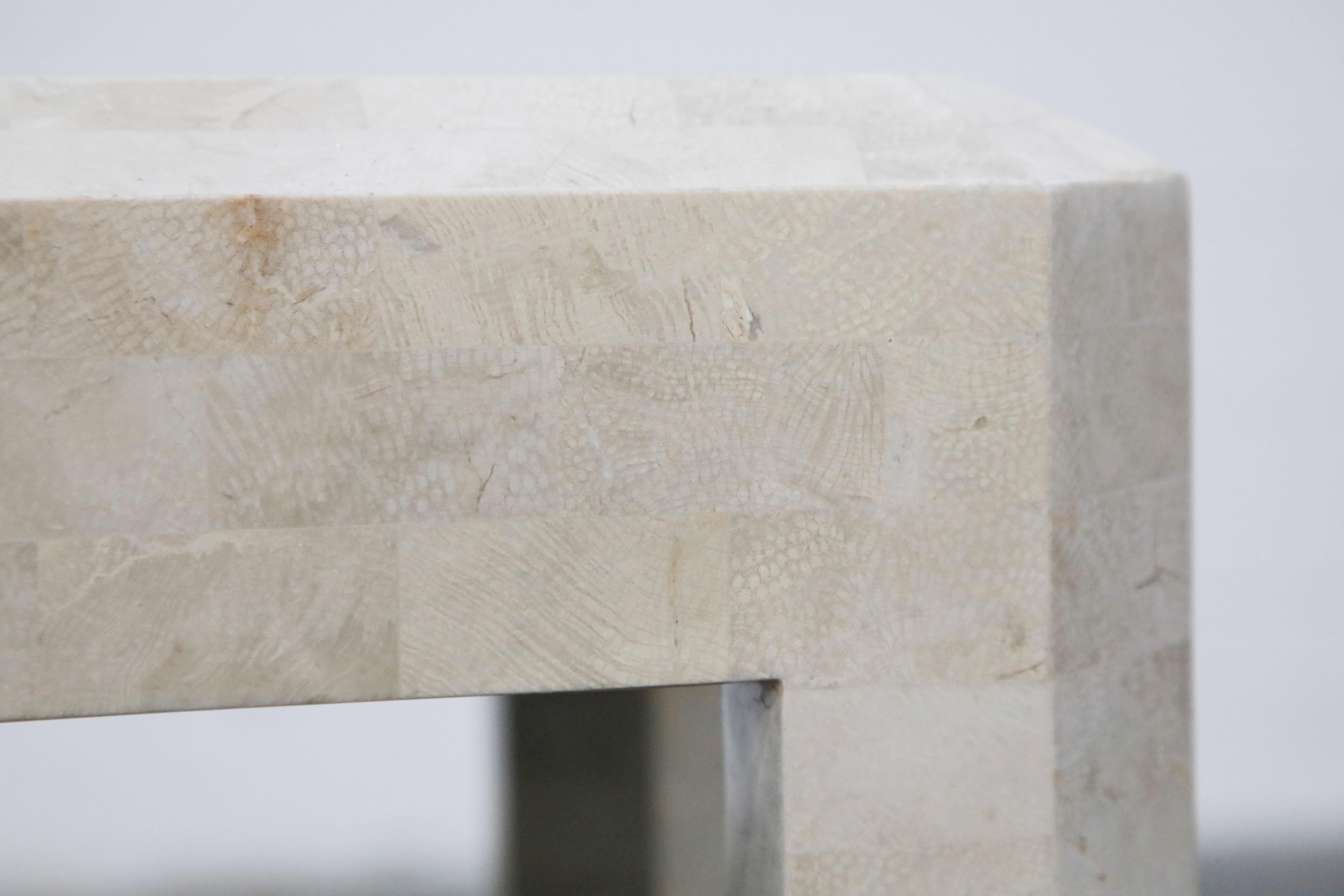 Maitland Smith Attributed Tessellated Stone Console Table, circa 1980 3