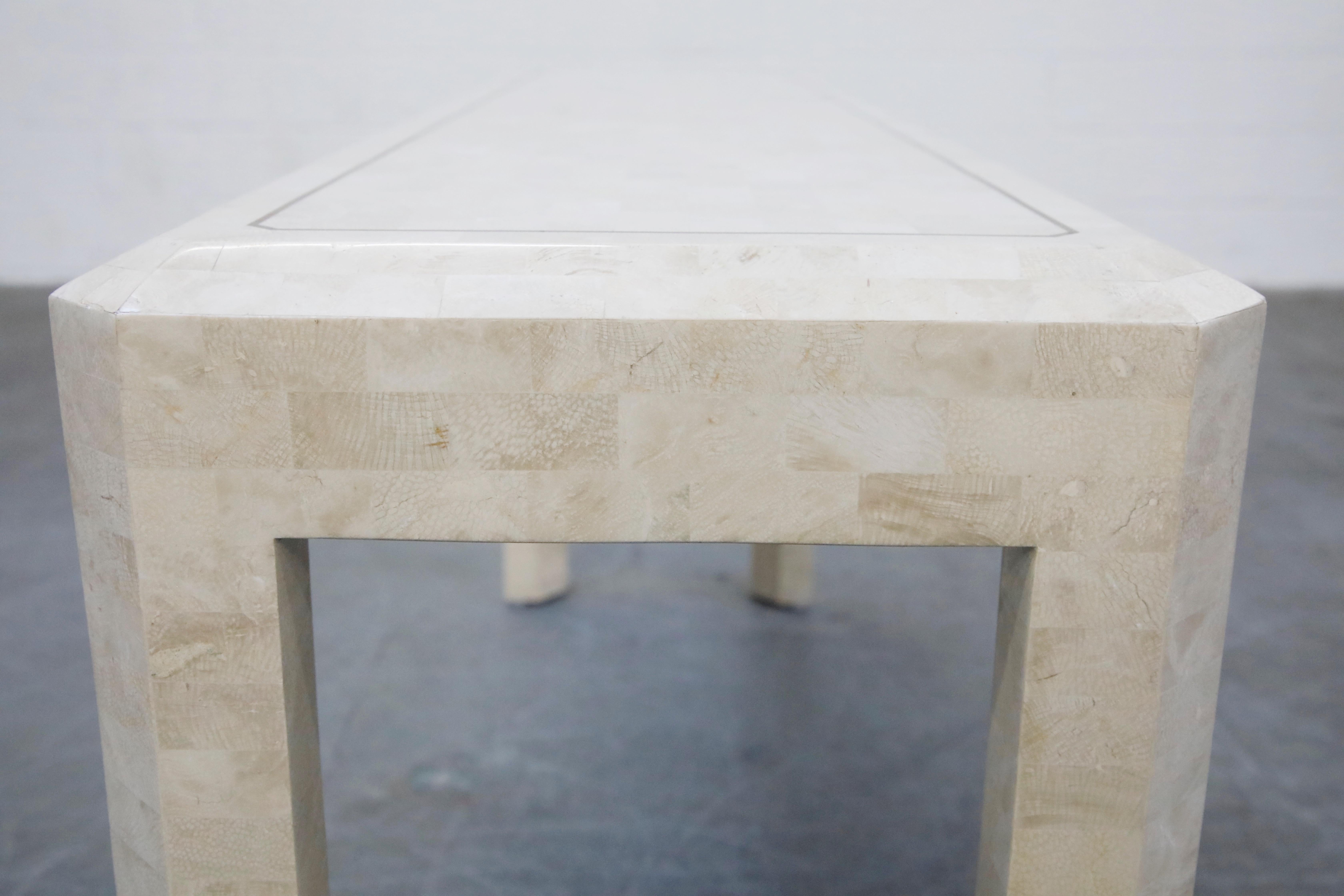 Maitland Smith Attributed Tessellated Stone Console Table, circa 1980 8