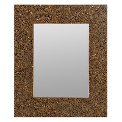 Maitland Smith Bamboo Mosaic Framed Mirror