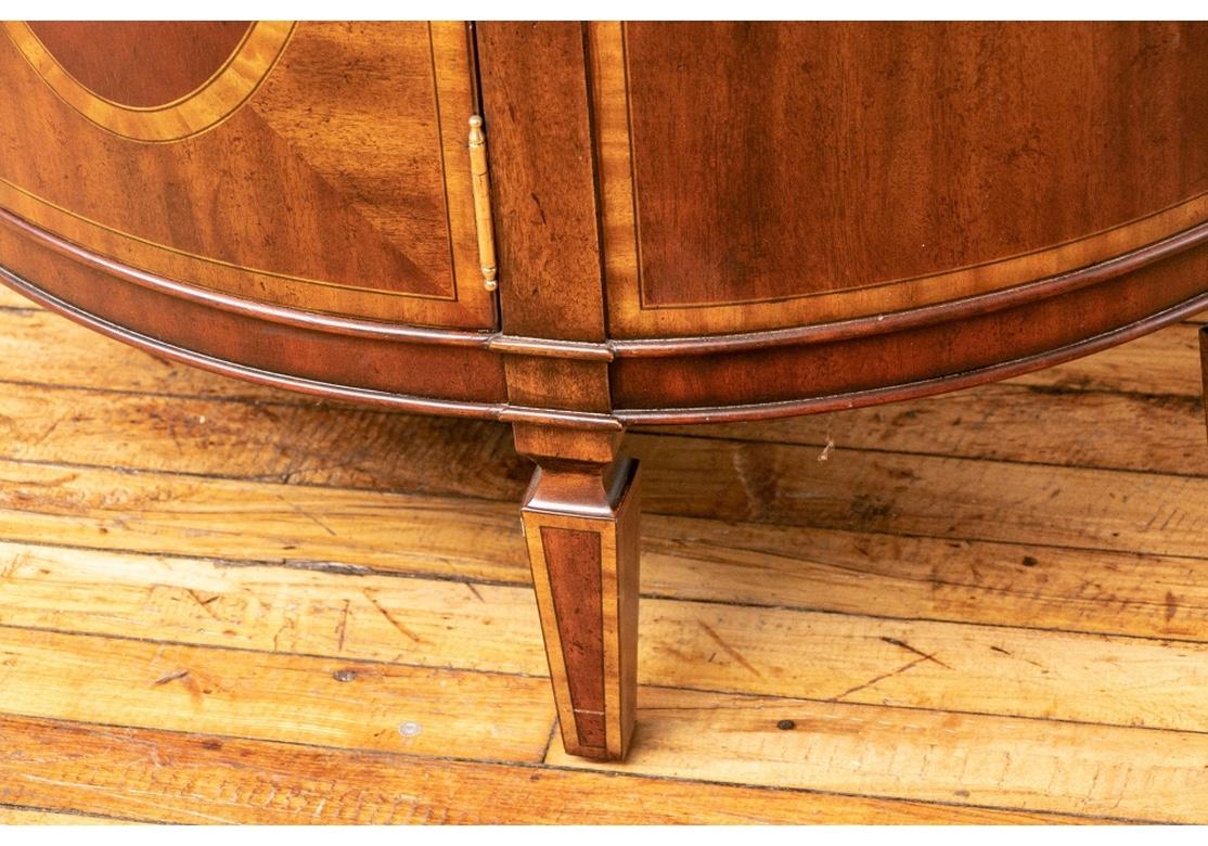 20th Century Maitland-Smith Banded Demilune Cabinet