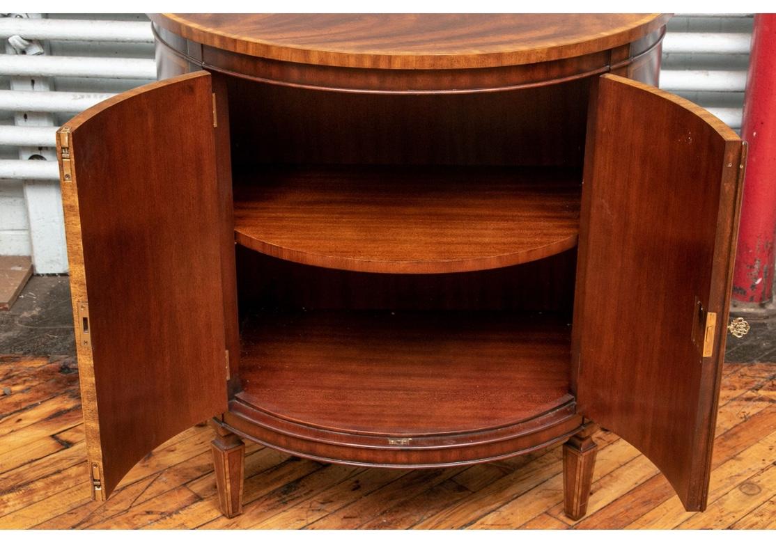 Maitland-Smith Banded Demilune Cabinet 1