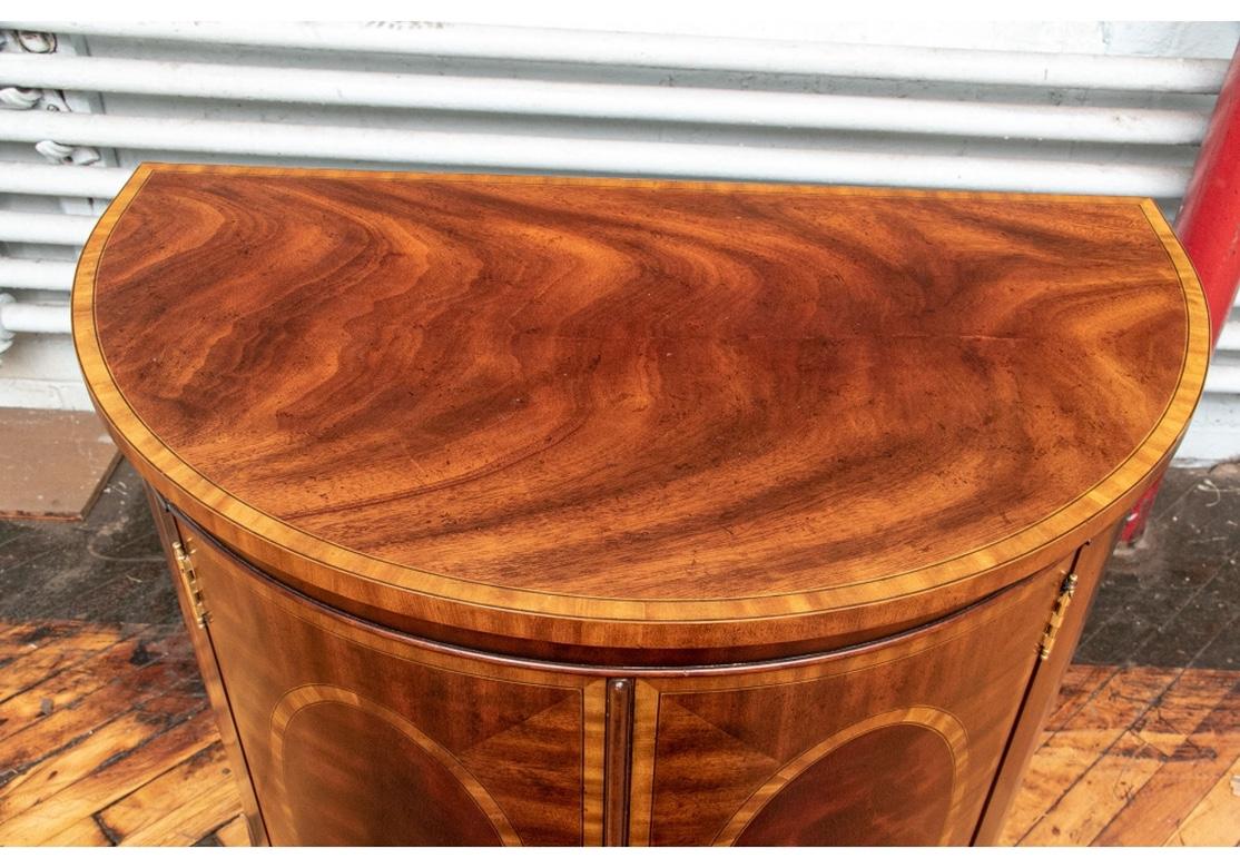 Maitland-Smith Banded Demilune Cabinet 2