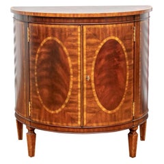 Maitland-Smith Banded Demilune Cabinet