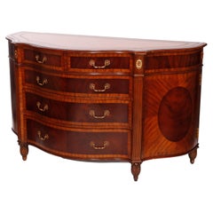 Maitland Smith Banded & Inlaid Sideboard with Tooled Leather Top 20th C