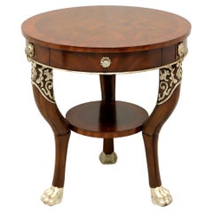 MAITLAND SMITH Banded Mahogany Regency Style Round Accent Table