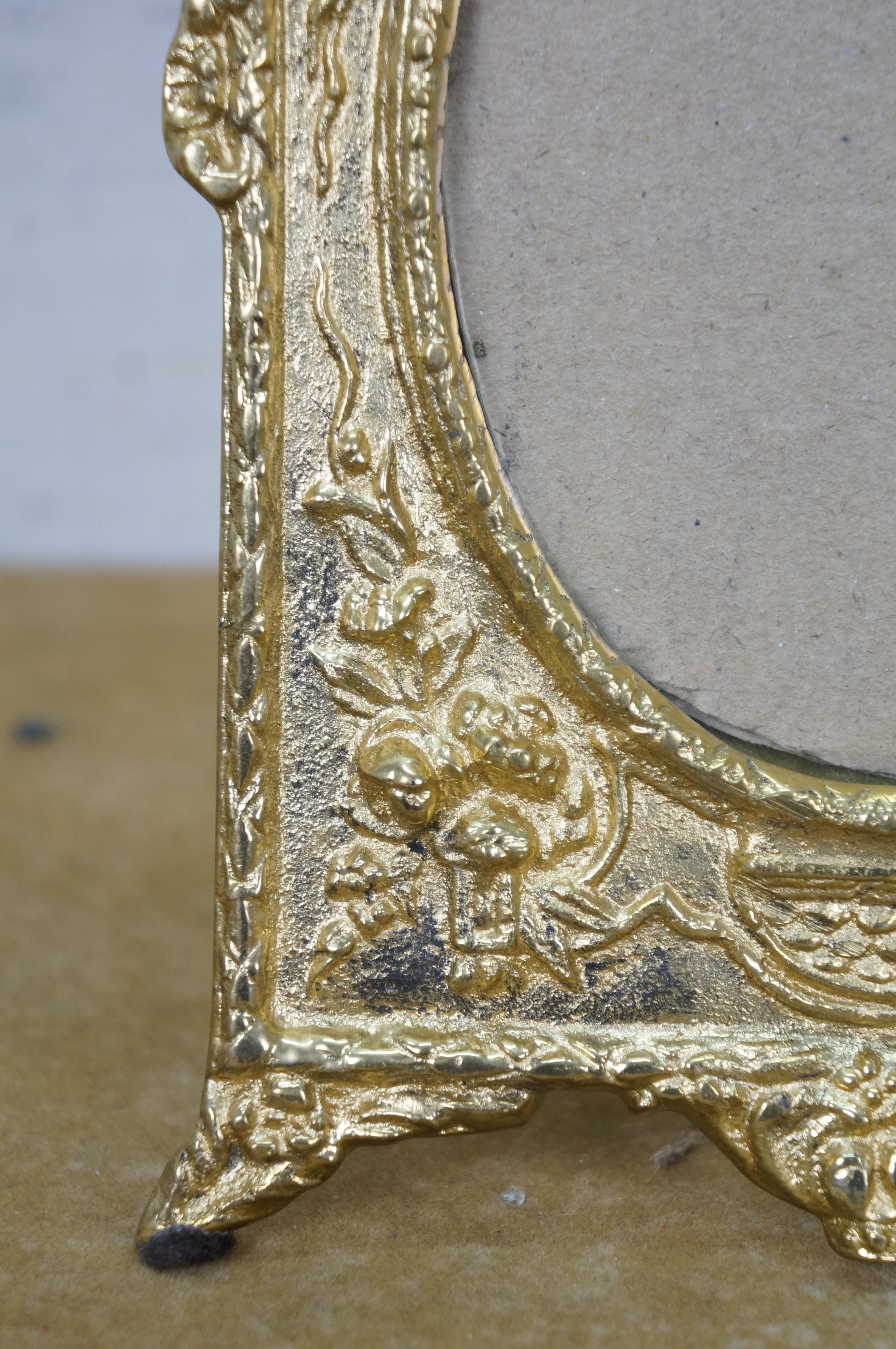 Maitland-Smith Baroque Handmade Antiqued Brass Desktop Photo Picture Frame 10