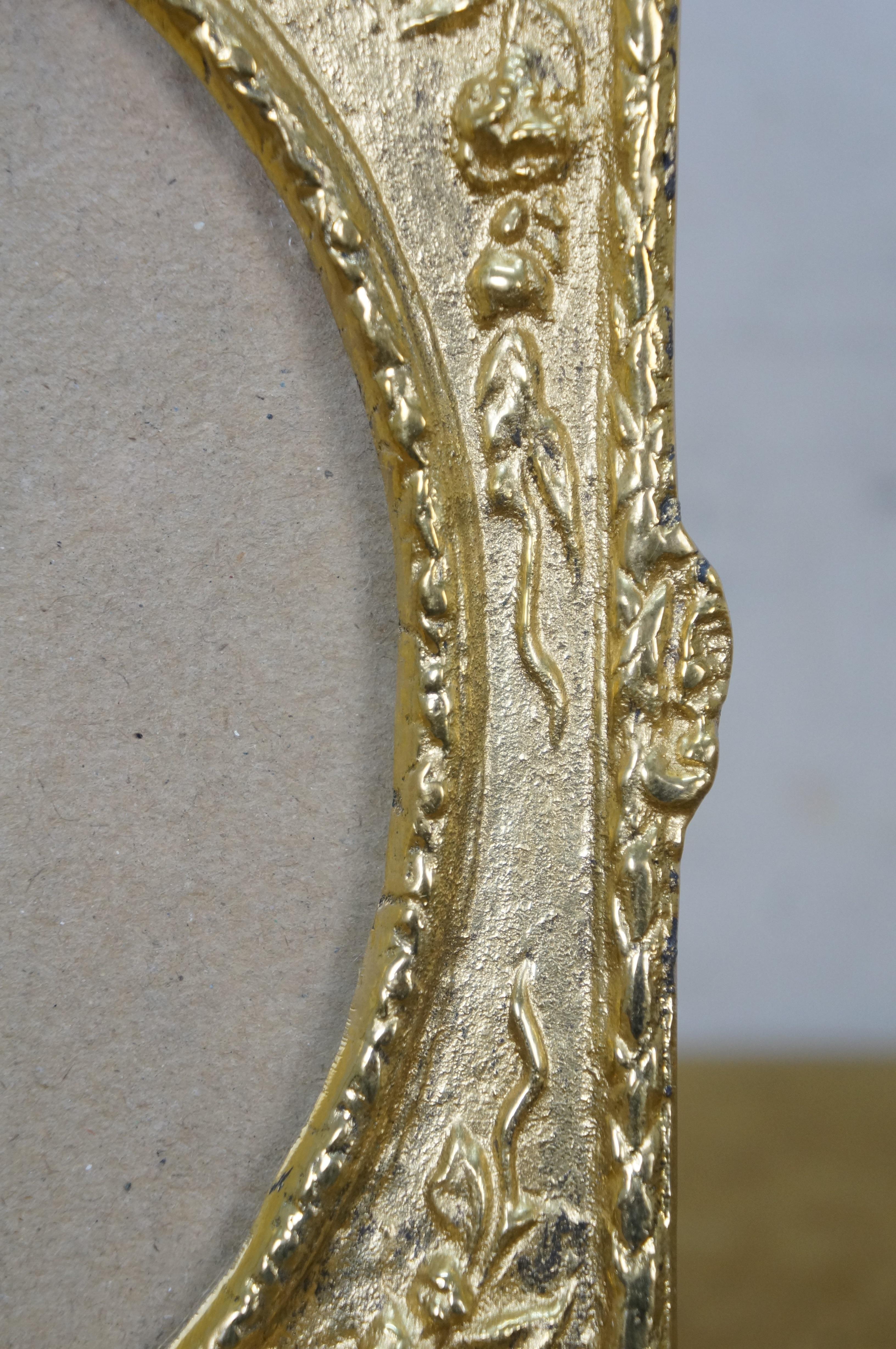 Maitland-Smith Baroque Handmade Antiqued Brass Desktop Photo Picture Frame 10