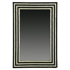 Maitland Smith Black White Tessellated Wall Mirror