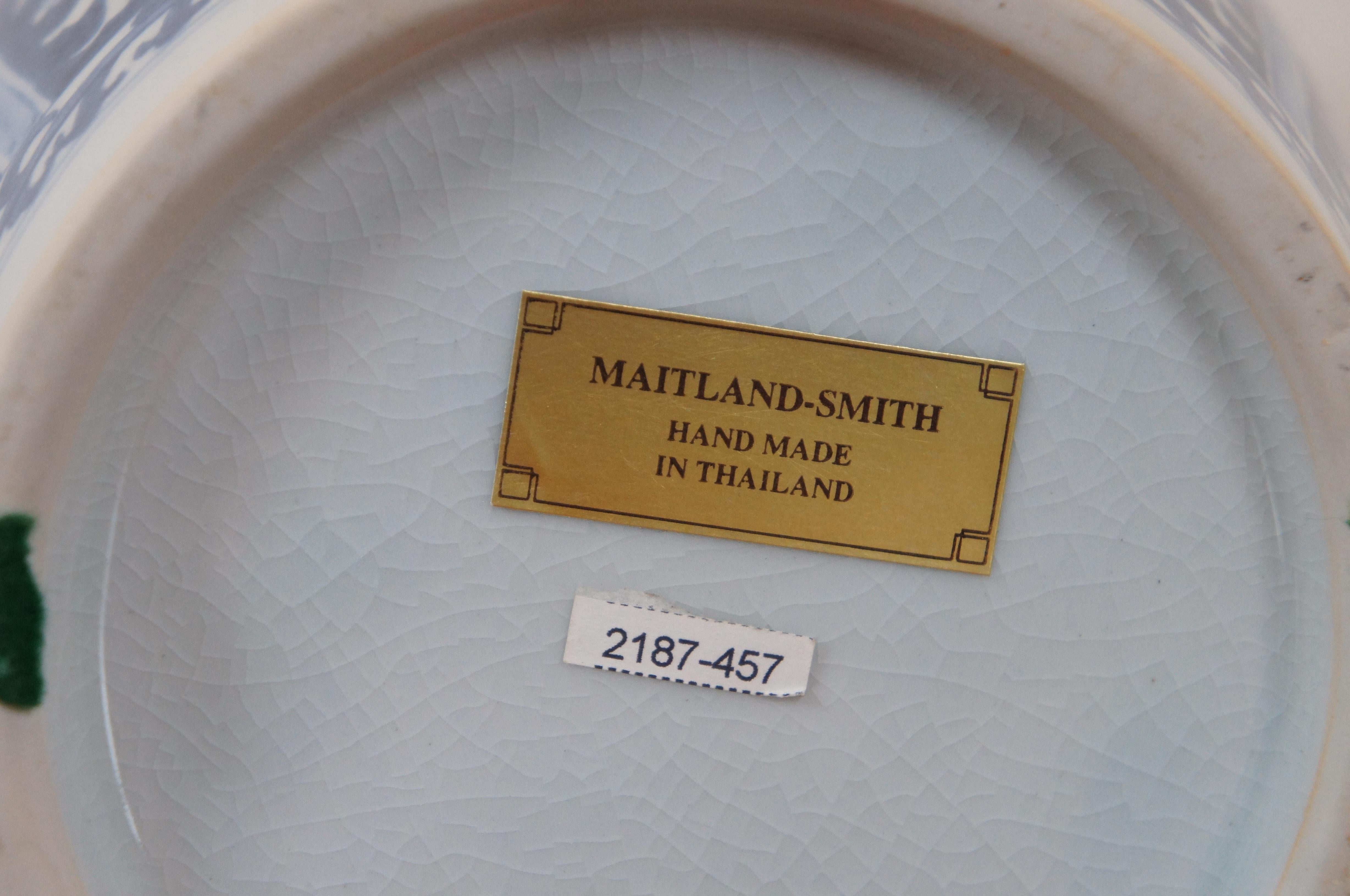 Maitland Smith Blue & White Chinoiserie Porcelain Mantel Vase Flower Urn 15