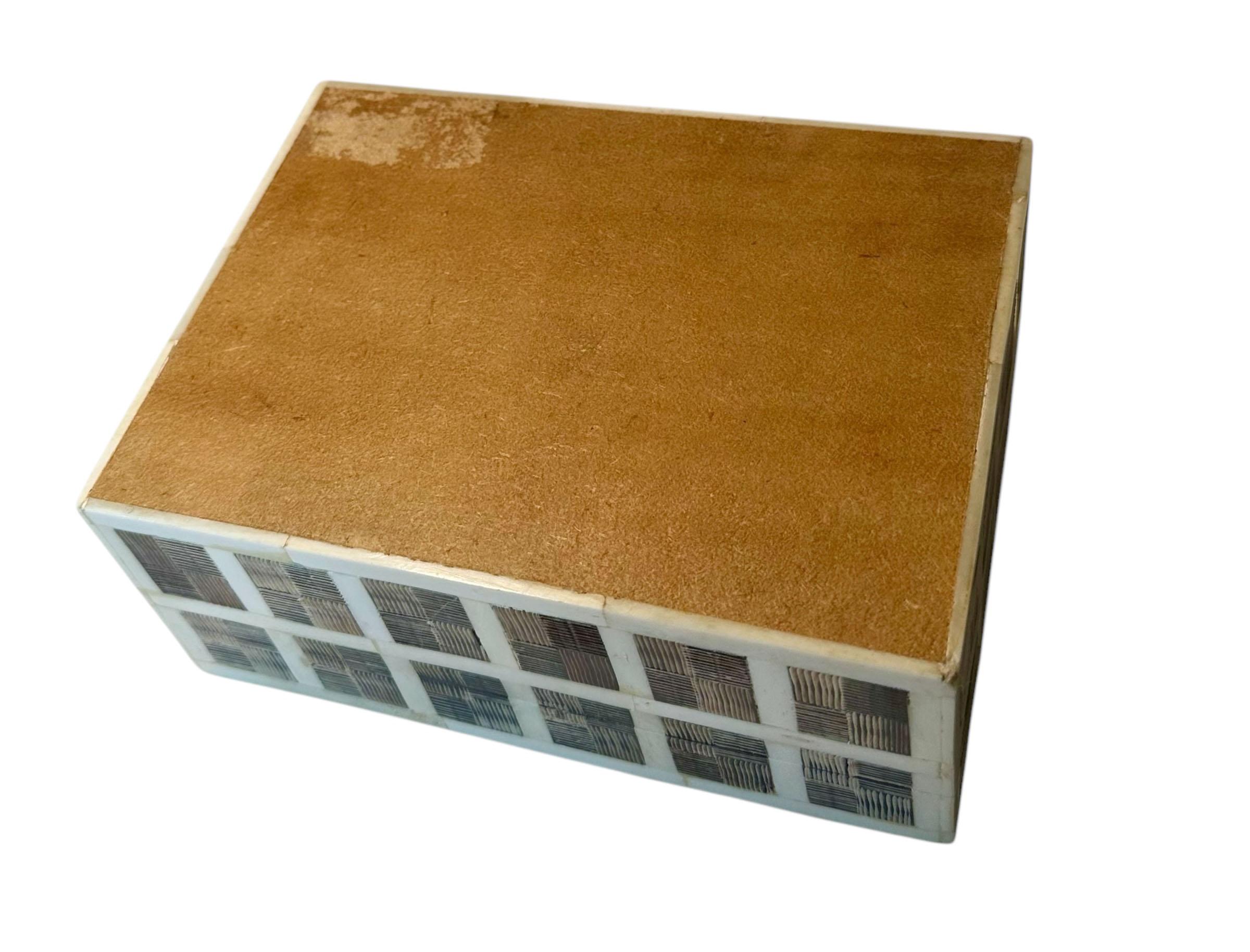 Maitland Smith Bone And Satinwood Box 1970s For Sale 4