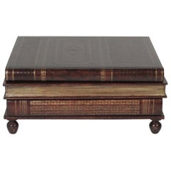 Maitland-Smith Book Stack Leather Coffee Table