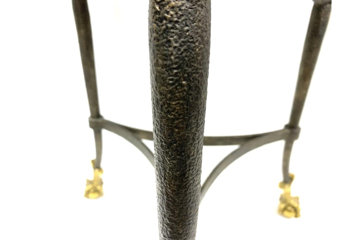 Maitland Smith Table d'appoint en laiton et marbre en forme de Swan en vente 2
