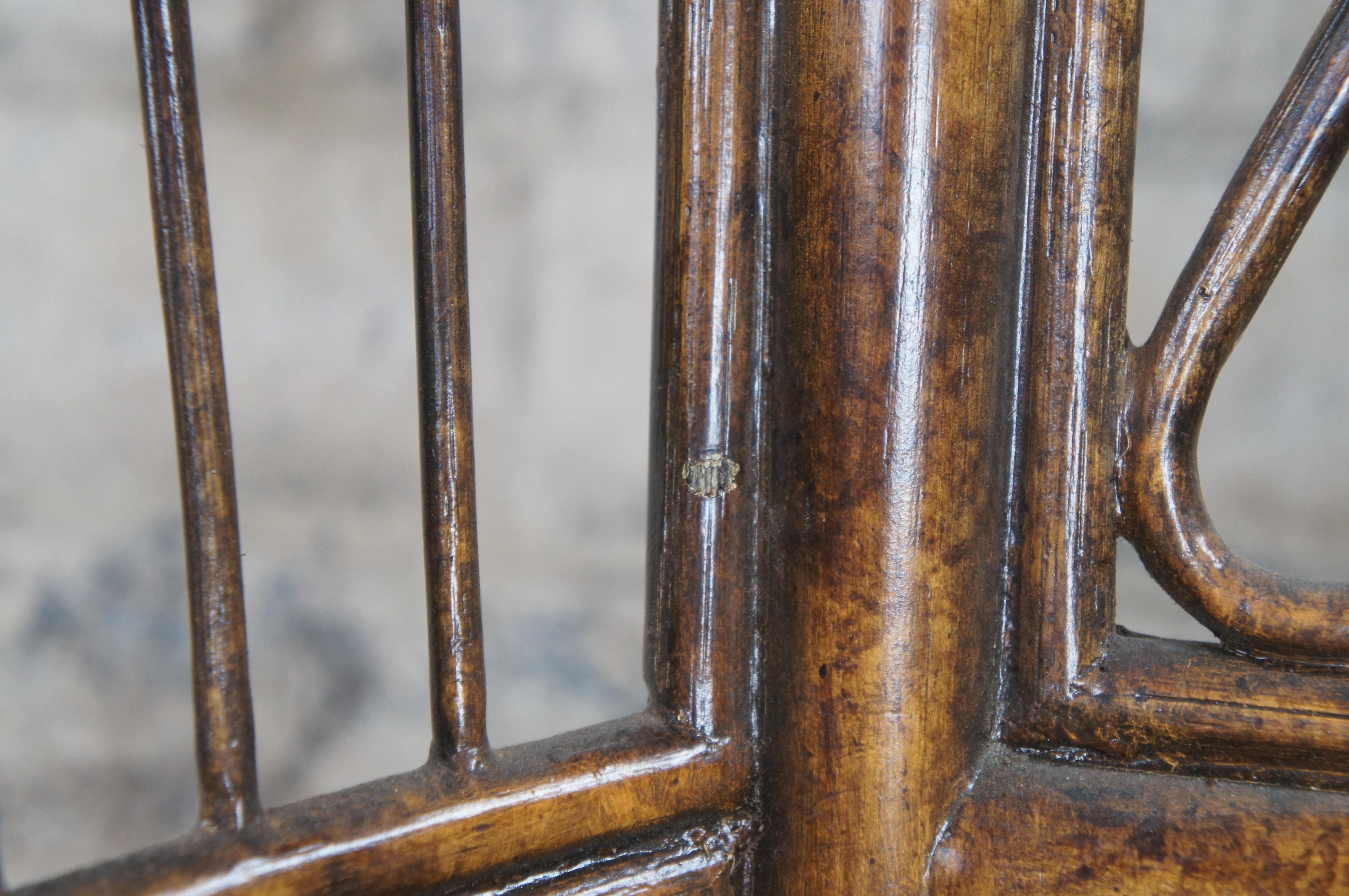 Faux Bamboo Maitland Smith Brighton Pavilion Faux Tortoise Shell Bamboo Rattan Armchair