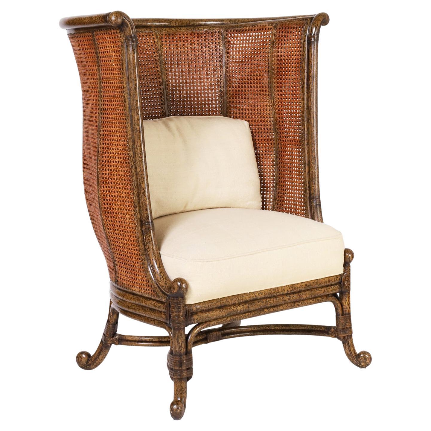 Maitland-Smith British Colonial Style Wingback Chair