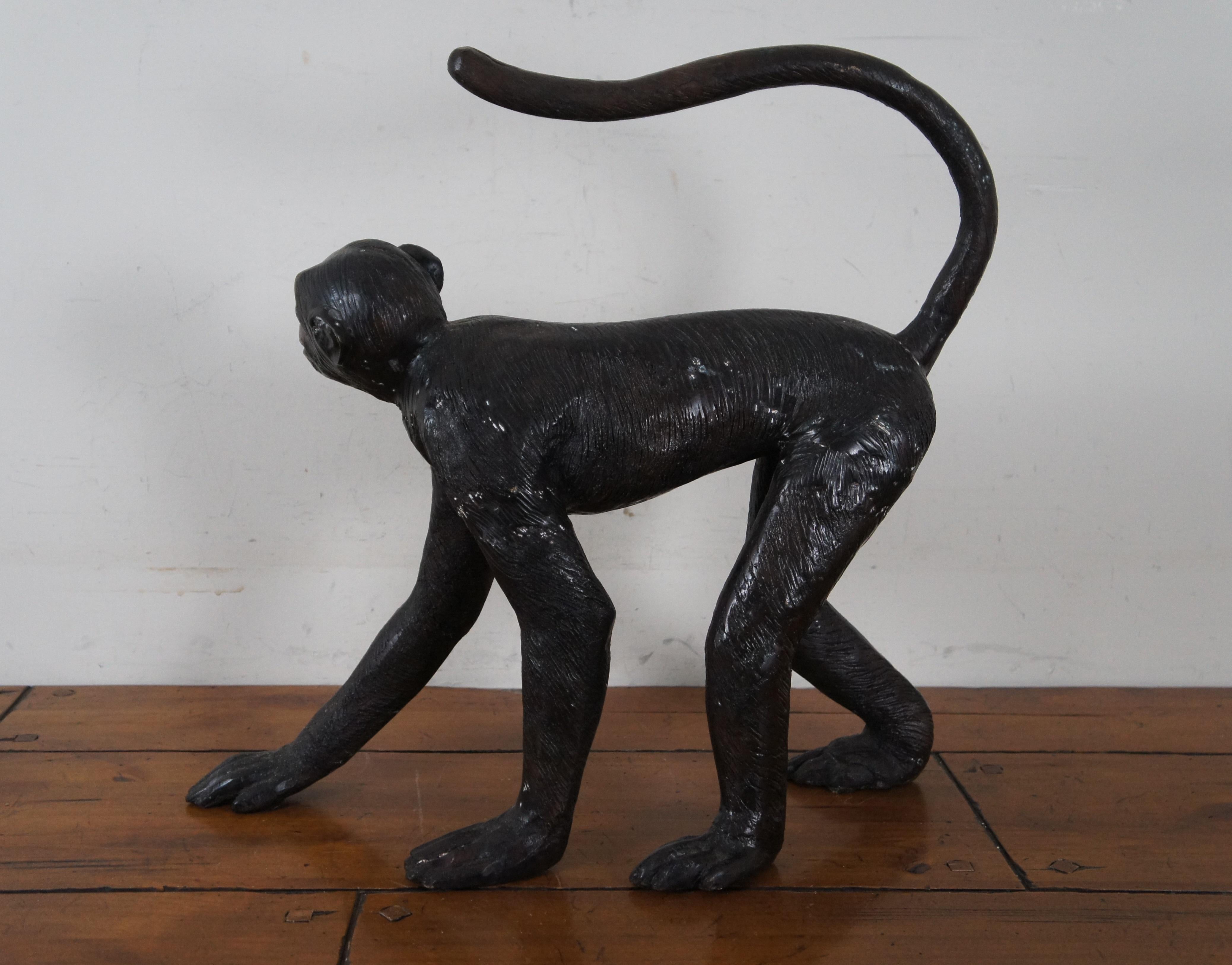 Maitland Smith Bronze-Figuren-Affen-Skulptur Toilettenpapierhalter 21