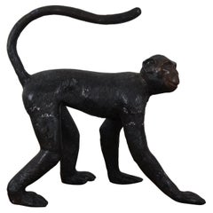 Maitland Smith Bronze Figural Monkey Sculpture Toilet Paper Holder 21"