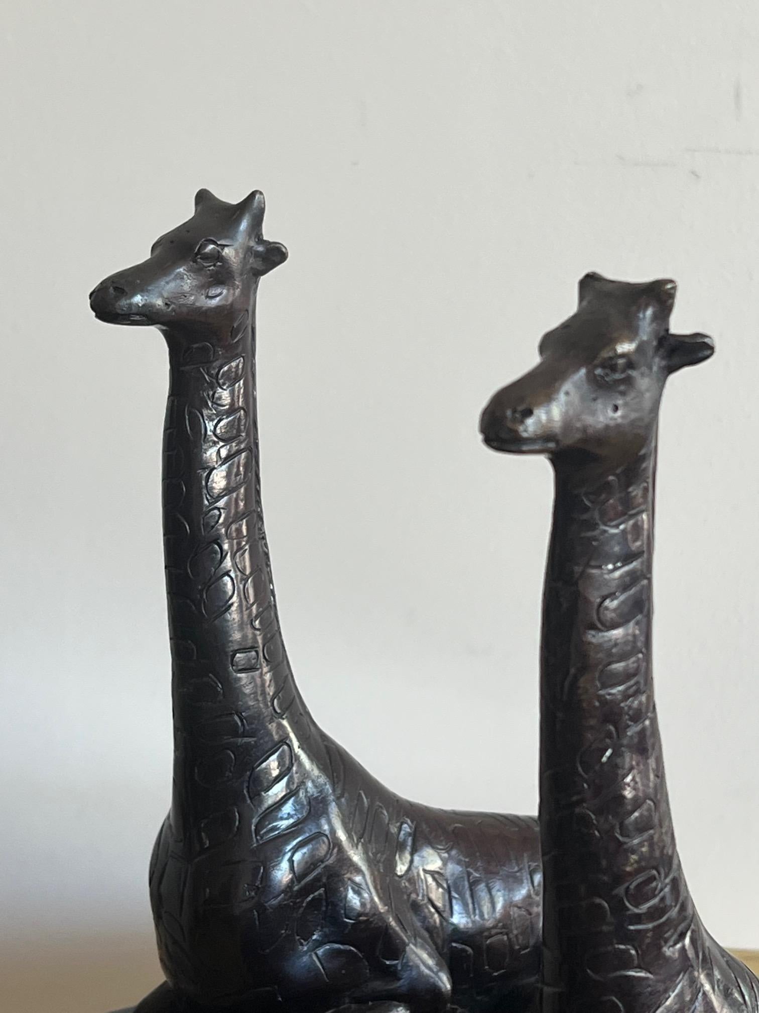 Maitland Smith Bronze Giraffe Bookends 2