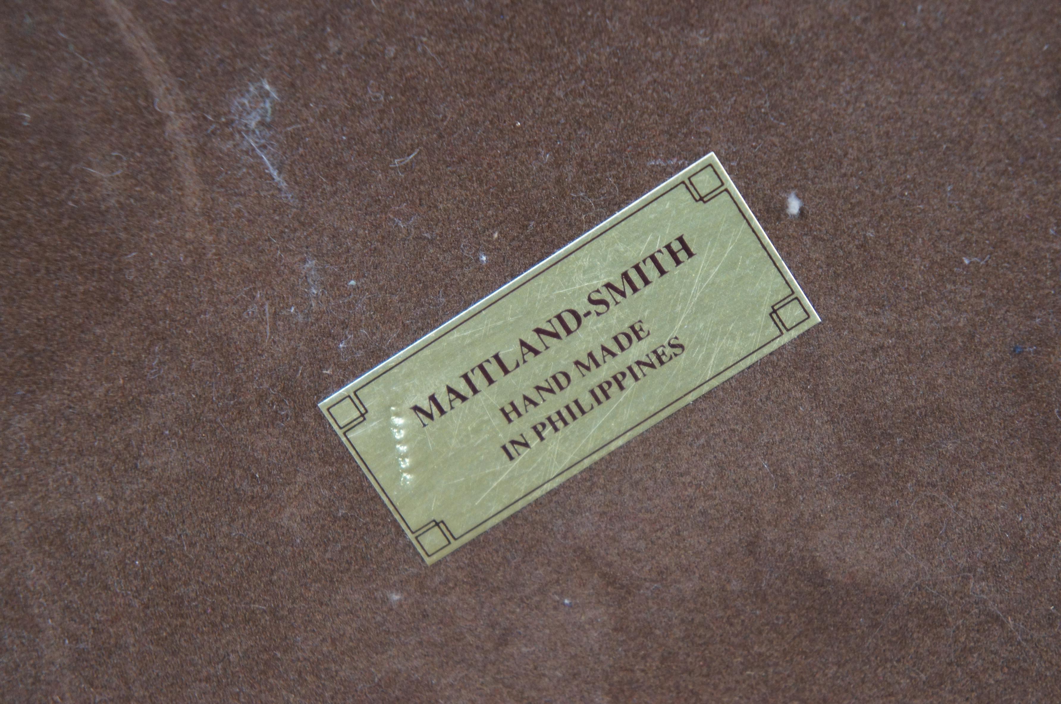 Lampe de bureau Maitland Smith en bronze, cuir ouvragé cheval équestre 21 pouces en vente 3