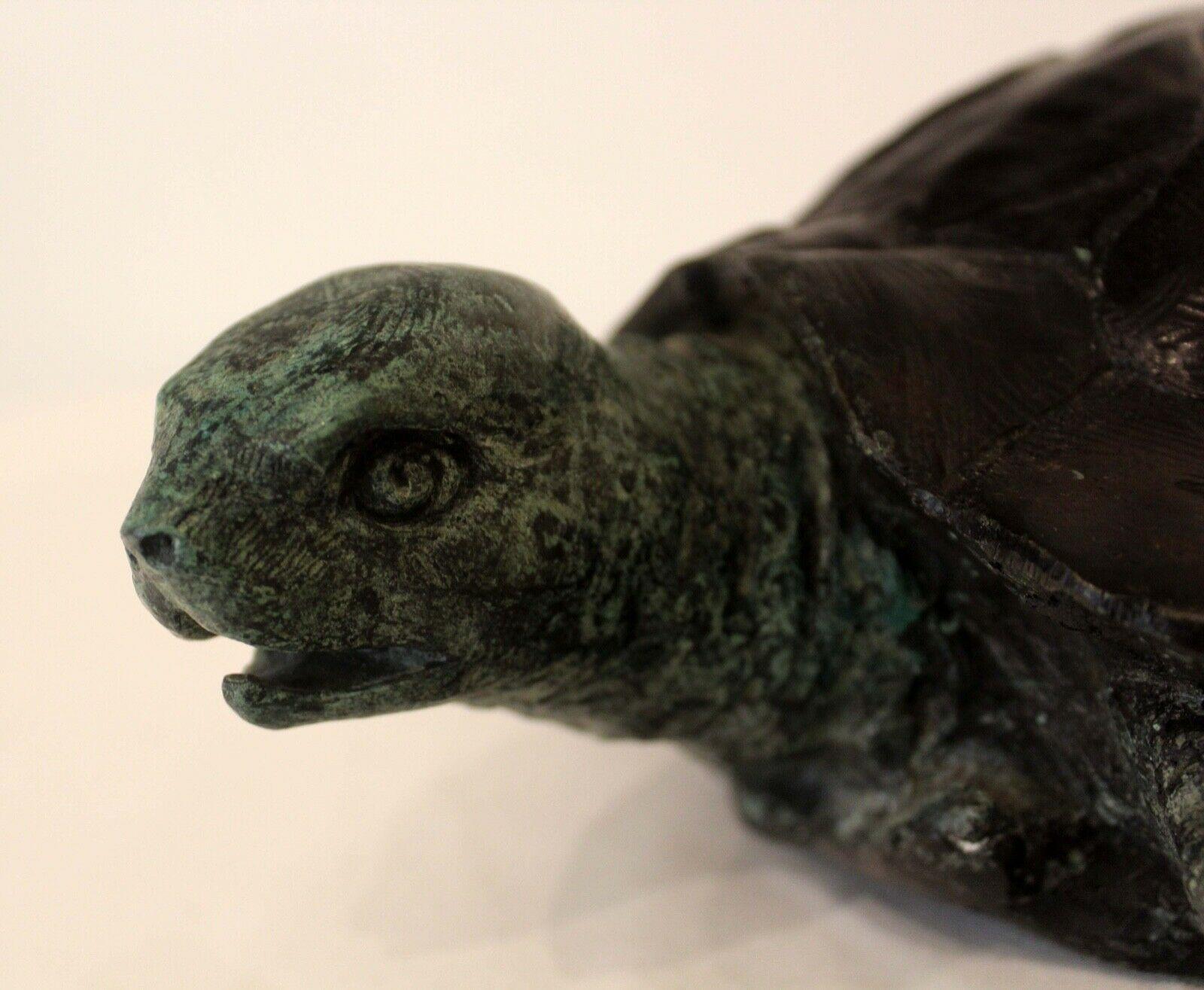 20th Century Maitland Smith Bronze Turtle Sculpture